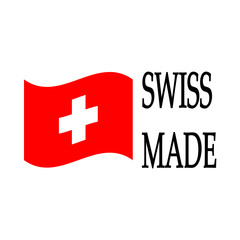 Wall Mural - Swiss made quality certificate label