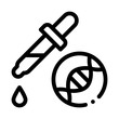 © PikePicture - Liquid Dropper Pipette Biomaterial Vector Icon Thin Line. Biology And Science Flasks, Bioengineering, Dna And Medicine Biomaterial Concept Linear Pictogram. Monochrome Contour Illustration