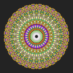 Poster - Floral mandala - abstract circular vector graphic design