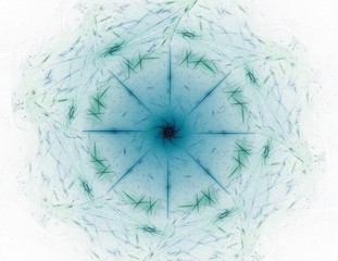 Poster - fractal radial pattern on the subject of science, technology and design