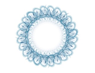 Poster - fractal radial pattern on the subject of science, technology and design