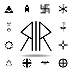 religion symbol, Nordic paganism icon. Element of religion symbol illustration. Signs and symbols icon can be used for web, logo, mobile app, UI, UX