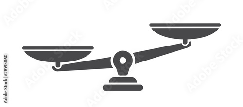 Fotografía Scales. Libra icon. Flat style - stock vector.