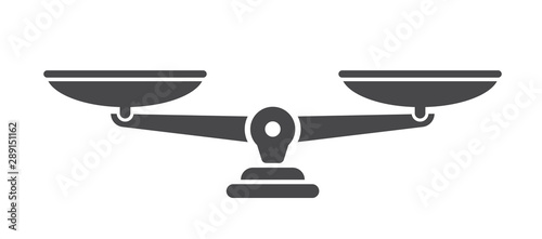 Fotomural Scales. Libra icon. Flat style - stock vector.