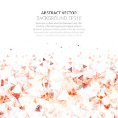 Poster - abstract background from many triangles. dance of geometric shapes.