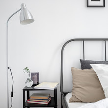 Bed, Lamp And Nightstand