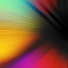 Colorful Abstract Motion Blur Background With Streaks Of Light In Yellow Red Orange Blue Green And Purple, Zoom Perspective Design In Bright Dynamic Colors
