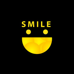 Wall Mural - Smile. Emoticon Logo Vector Template Design Illustration