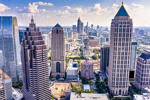 Fotomural Aerial view downtown Atlanta skyline