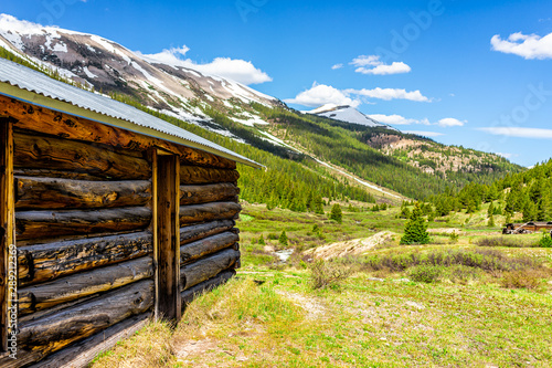 Independence Pass Mining Townsite Wooden Cabin In White River