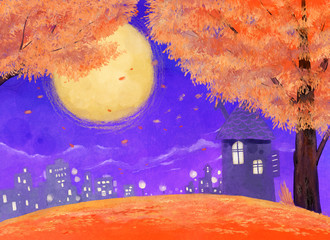 Wall Mural - autumn Illustration