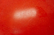drops of water on red tomato background 