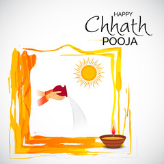 Canvas Print - Happy Chhath Puja