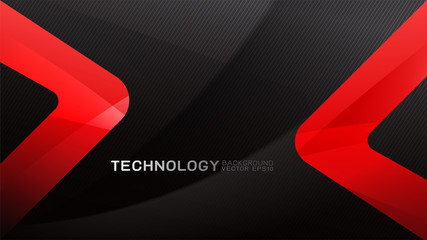 Fototapete - abstract trendy and technology concept with light movement and copy space on dark background, vector
