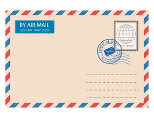 Canvas Print - Envelope with postmarks