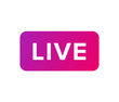 Live Stream sign, emblem, logo. Vector Illustration. Social media icon live streaming. 