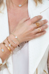 Wall Mural - Jewellery bracelet and ring closeup on female hands
