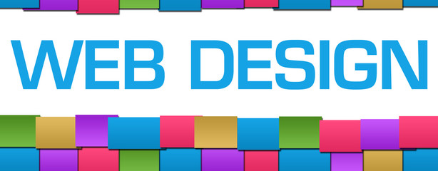 Web Design Colorful Blocks Grid Background Text 