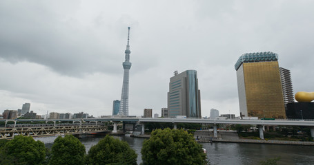 Sticker - Tokyo skytree in asakusa district