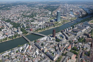 Canvas Print - Luftbild von Frankfurt