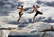 © Andrey Burmakin - MMA boxers fighters fight in fights without rules