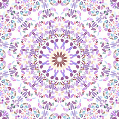 Poster - Geometrical gravel ornament mandala background - psychedelic colorful vector artwork from curved shapes