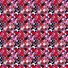 Poster - Colorful diagonal geometrical pattern background - abstract vector graphic design