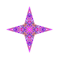 Poster - Triangle star shape - polygonal geometrical abstract geometric vector element with mosaic triangles