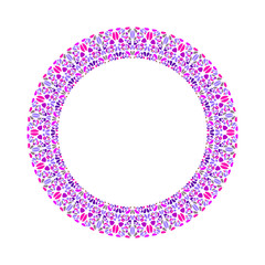 Poster - Abstract floral border - circular round vector design element