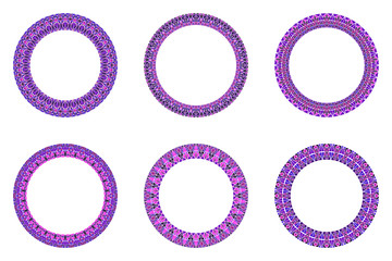 Poster - Geometrical triangle frame collection - circular vector elements