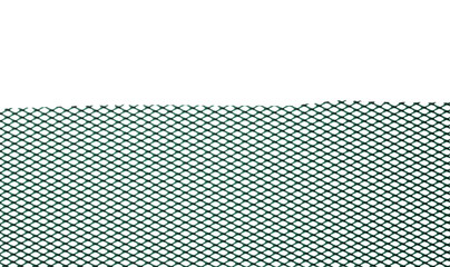 Plastic mesh texture isolated on white background, clipping path