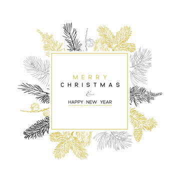 Christmas Poster - Illustration. Vector illustration of Christmas Background