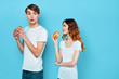 © SHOTPRIME STUDIO - Married hamburger couple having a snack