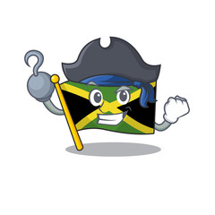 Canvas Print - Pirate flag jamaica isolated with the cartoon