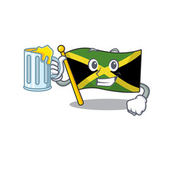 Sticker - With juice flag jamaica character shaped on mascot