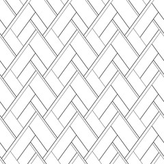 Wall Mural - Vector seamless pattern. Abstract background with black cross lines on a white backdrop