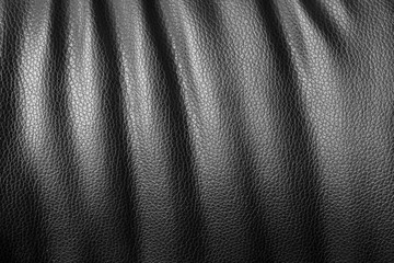 Wall Mural - black leather texture background of sofa