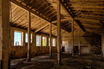  Interior of an abandoned building on Goli otok