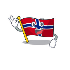 Sticker - Okay flag norway isolated in the mascot