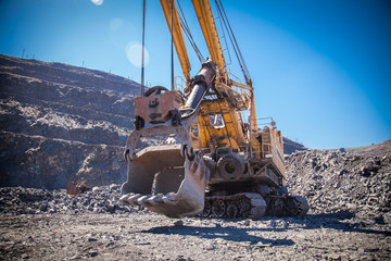 Canvas Print - excavator at work