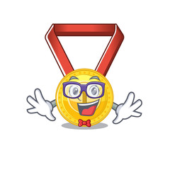 Sticker - Geek gold medal with the character shape