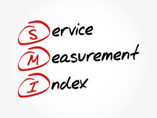 Poster - SMI - Service Measurement Index acronym, business concept background