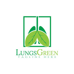 Canvas Print - lung logo design, healthcare and medical icon -vector