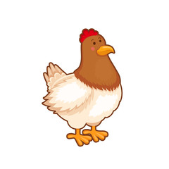 Sticker - Portrait of cute farm hen