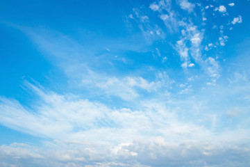 Wall Mural - beauty white cloud and clear blue sky in sunny day texture background