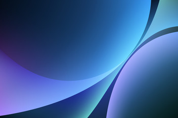 Wall Mural - blue light curve abstract pattern on dark background.