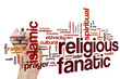 Religious fanatic word cloud