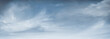 canvas print picture - Panoramic Blue Sky Background with atmospheric Clouds