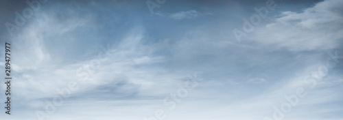 Cuadros en Lienzo Panoramic Blue Sky Background with atmospheric Clouds