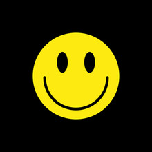 Smiling Emoji On Black Background